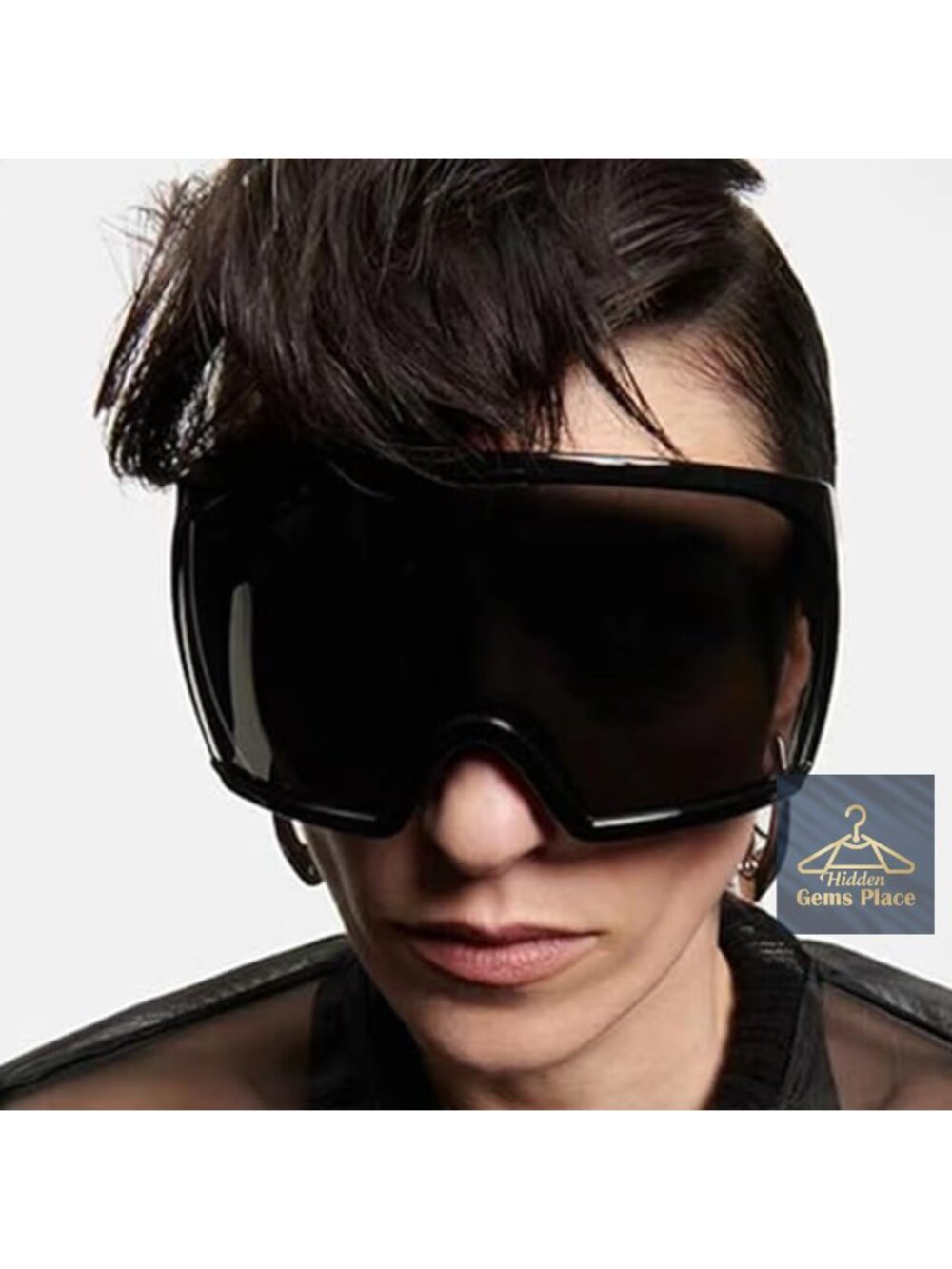 Oversized Wrap Around Sunglasses Unisex Rave Sporty Shield Glasses UV Protection - Picture 3 of 4